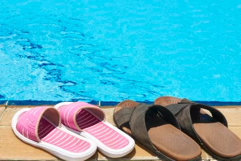 Beach Shoes Stock Photos