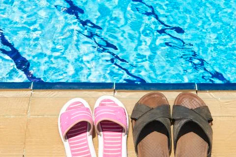 Beach Shoes Stock Photos