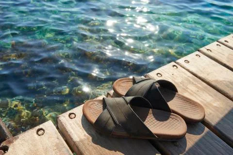 Beach Shoes Stock Photos