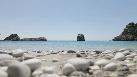 Beach shore video loop 4k 60fps sunny day Parga Greece 動画素材 240072402