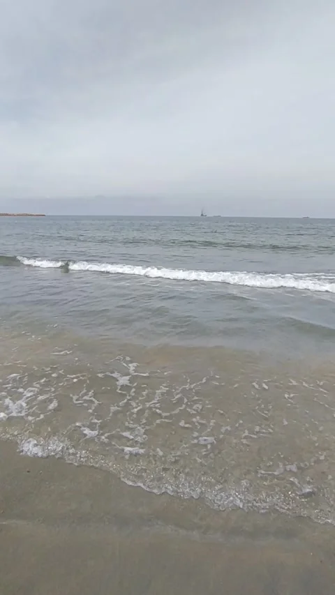 Beach Shore Waves 4K Video Stock Footage 335939370