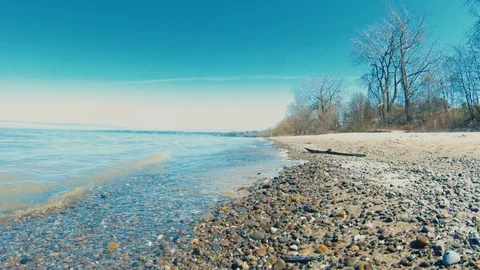 A Beach Shoreline Stock Footage