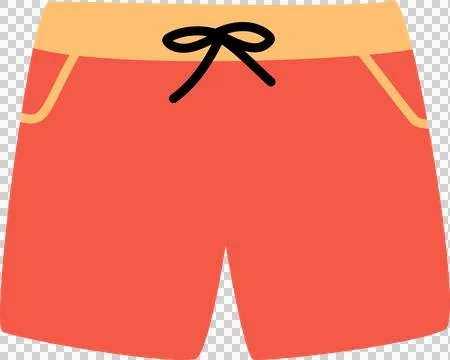 Beach short orange Stock Illustration