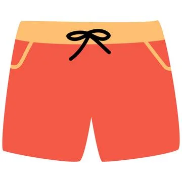 Beach short orange Stock Illustration