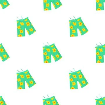 Beach shorts pattern seamless vector Stock Illustration