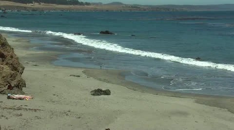 Beach shot in Carmel Stock-Footage 11293074