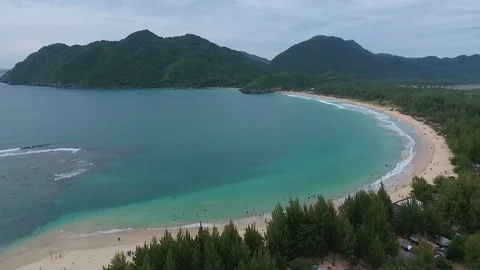 Beach shot with drone Video stock 122121174