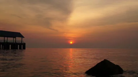 Beach shot during sunset Stock Footage 32325511