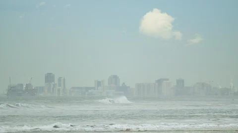 Beach shot of Long Beach ca Stock Footage 128074848