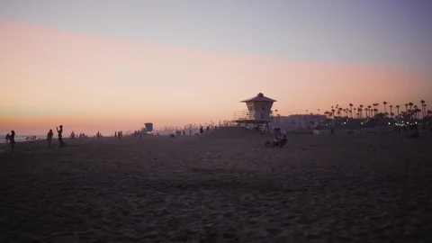 Beach Shot (Sunset) Stock Footage 112262826