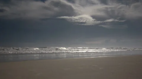 Beach shot with tilt shift Lens Stock Footage 111224641