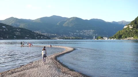 Beach side in Como Stock Footage 138275753