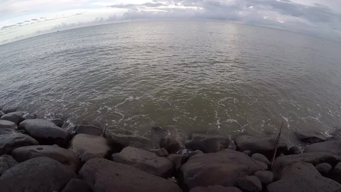 Beach side Idi Rayeuk  in Aceh Indonesia Stock Footage 119191344