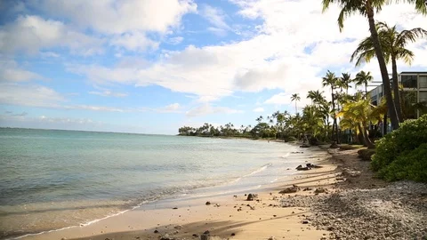 Beach side in Kahala Stock Footage 93593546