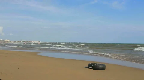 Beach in Side, Turkey. Stock Footage 49474055