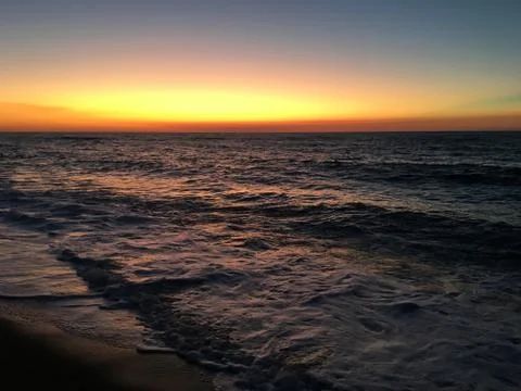Beach side under the sunset Stock Photos