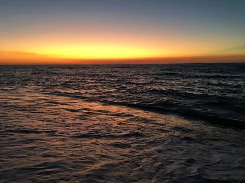 Beach side under the sunset Stock Photos