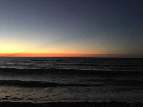 Beach side under the sunset Stock Photos