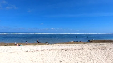 Beach Side View At Beautiful Beach Bali Stock Footage 170647981