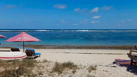 Beach Side View At Beautiful at Pandawa Beach Bali Stock Footage 170648466