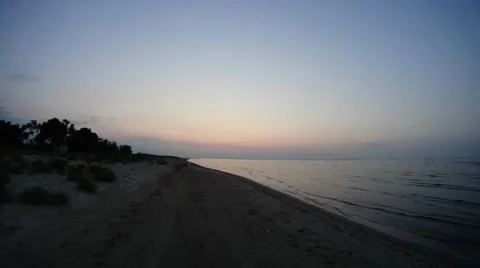 Beach sideways sunrise timelapse 動画素材 40714767