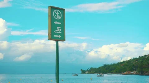 Beach Sign Stock Footage 150004364