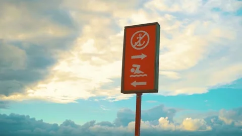 Beach Sign not allowed Stock-Footage 150004396