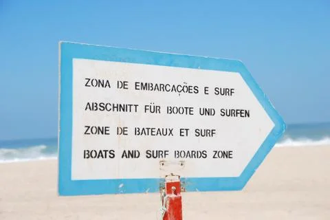 Beach sign Stock Photos