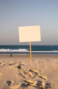 Beach sign Stock Photos