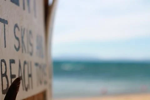 Beach sign Stock Photos