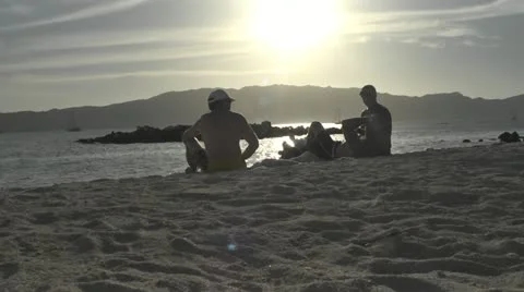 Beach Silhouette 스톡 동영상 22105166