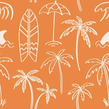 Beach simple boho repeat texture Illustrazione stock