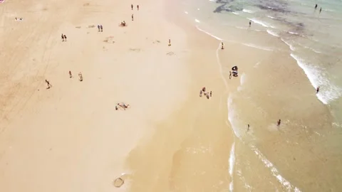 Beach from the sky Stock Footage 158548909