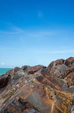 Beach Sky Stone Stock Photos