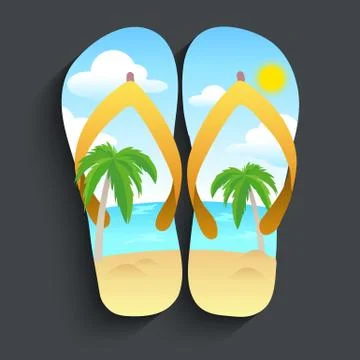 Beach slipper Illustrazione stock