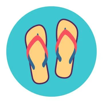 Beach slippers icon Stock Illustration