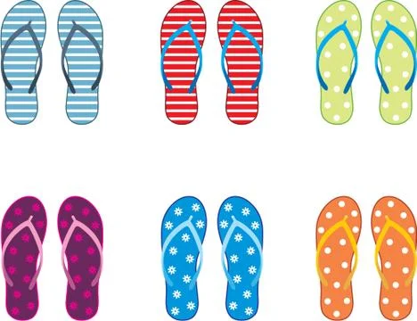 Beach slippers Stock Illustration