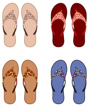 Beach slippers Stock Illustration