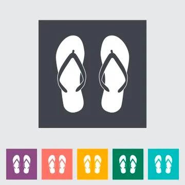 Beach slippers Stock Illustration