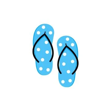 Beach slippers vector graphic design illustration Stock Illustration