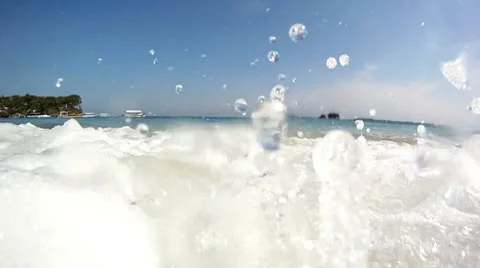 Beach slow motion 1 Stock Footage 7729149
