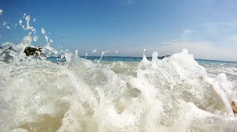 Beach slow motion 3 Stock Footage 7729148