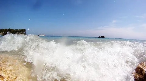 Beach slow motion 5 Stock Footage 7729158