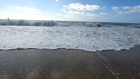 Beach Slow Motion Stock Footage 162118517