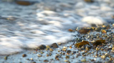 Beach Small Waves Stock Footage 31857741