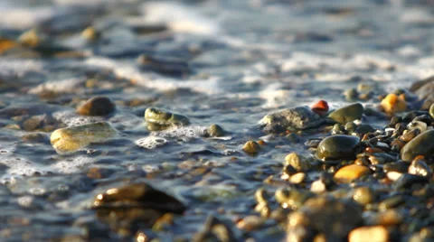 Beach Small Waves Stock Footage 31858635