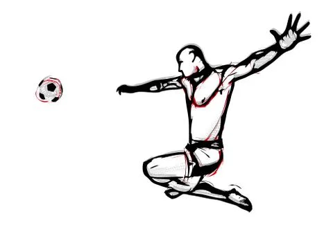 Beach soccer player Stock Illustration