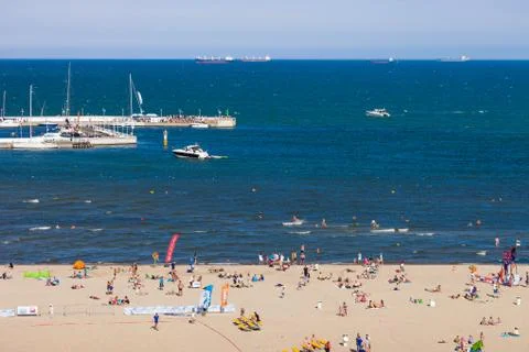 Beach in Sopot Stock Photos