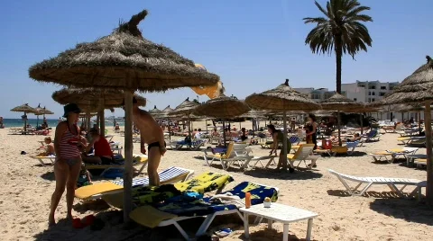 Beach in Sousse Video stock 777228
