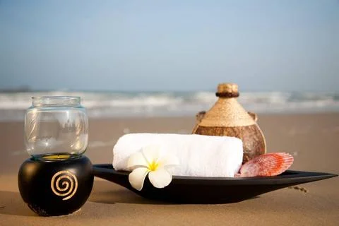 Beach SPA Set of SPA objects on the beach. SPA collection. Copyright: xZoo... Stock Photos
